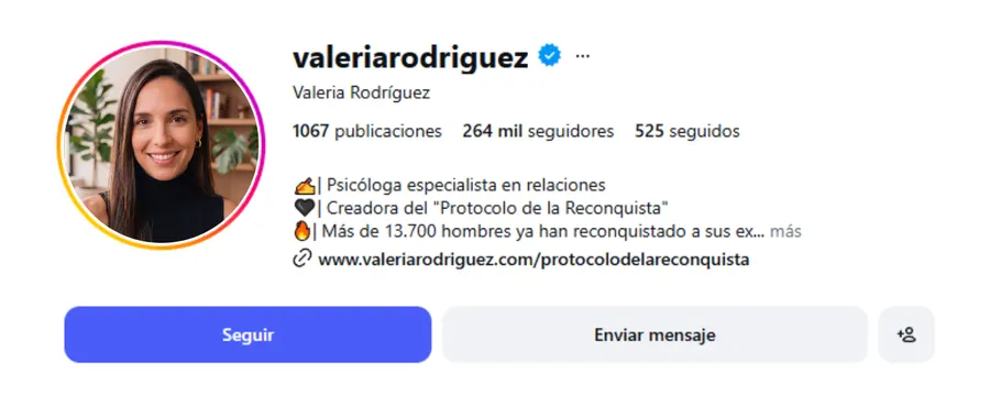 Instagram de Valeria Rodríguez